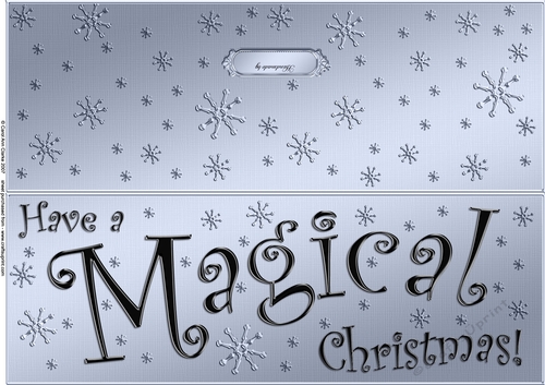Large DL HAVE A MAGICAL CHRISTMAS Quick Cut and Fold Card 