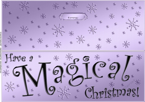 Large DL HAVE A MAGICAL CHRISTMAS Quick Cut and Fold Card 