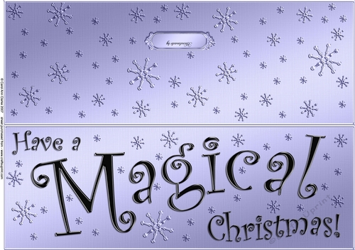 Large DL HAVE A MAGICAL CHRISTMAS Quick Cut and Fold Card 