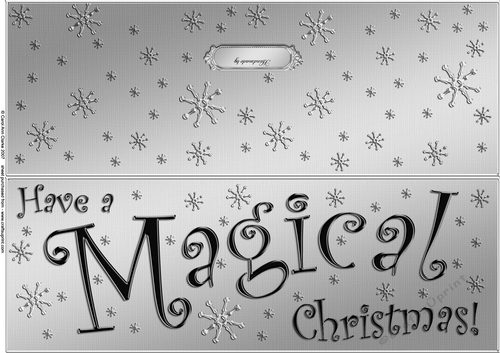 Large DL HAVE A MAGICAL CHRISTMAS Quick Cut and Fold Card 