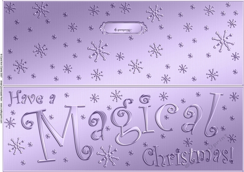 Large DL HAVE A MAGICAL CHRISTMAS Quick Cut and Fold Card 