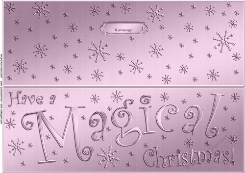 Large DL HAVE A MAGICAL CHRISTMAS Quick Cut and Fold Card 