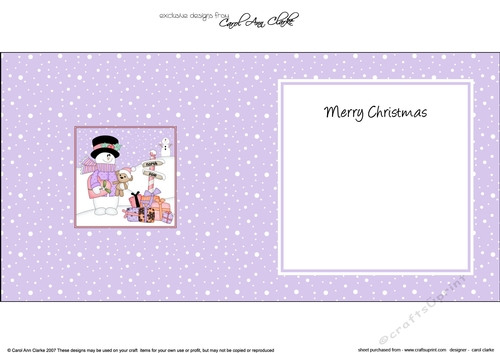 Christmas Snowman Oli & Pip Penguin are at the North Pole Wavy Corner side stacker Topper