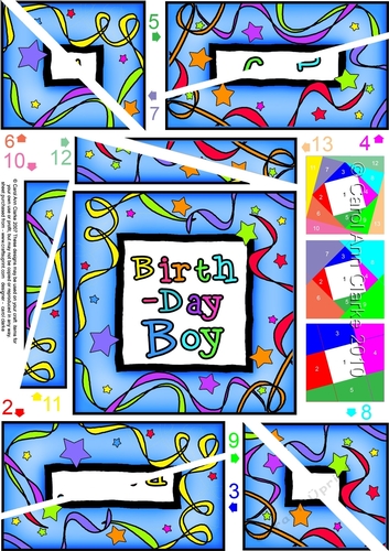 Birthday Boy Twisted Spiral Side Stacker
