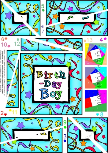 Birthday Boy Twisted Spiral Side Stacker