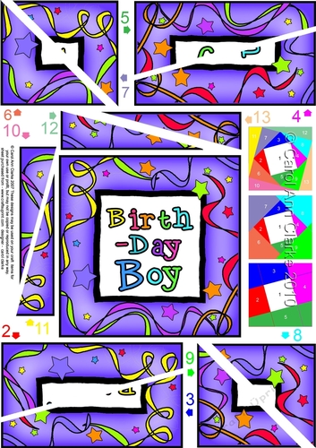 Birthday Boy Twisted Spiral Side Stacker