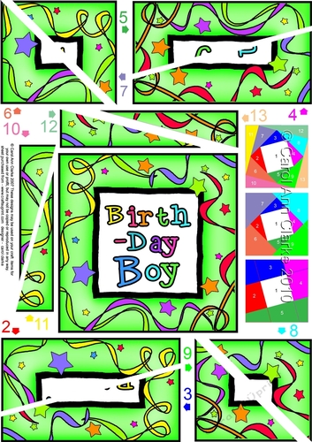 Birthday Boy Twisted Spiral Side Stacker