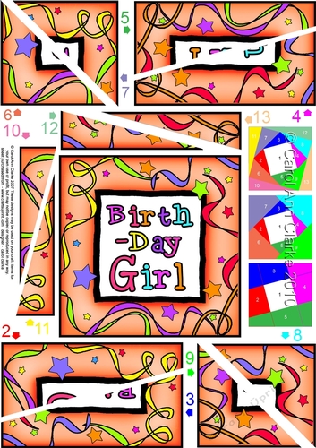 Birthday Girl Twisted Spiral Side Stacker