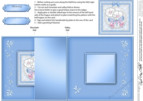 Fluttery Butterfly No-Hole Fold Back Card