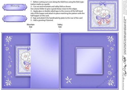 Fluttery Butterfly No-Hole Fold Back Card