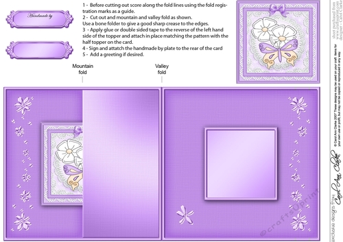 Fluttery Butterfly No-Hole Fold Back Card