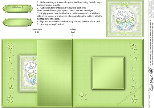 Fluttery Butterfly No-Hole Fold Back Card