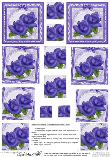 Just Roses Twisted Pyramage sheet