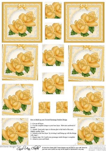 Just Roses Twisted Pyramage sheet