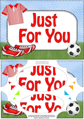 A5 JUST FOR YOU Football Scallop Corners and Pyramage