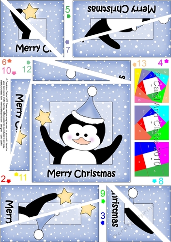 Cute Christmas Penguin Twisted Spiral Side Stacker