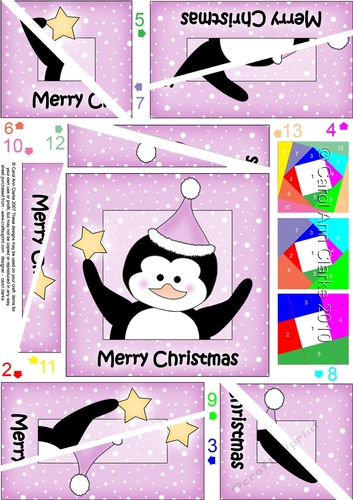 Cute Christmas Penguin Twisted Spiral Side Stacker