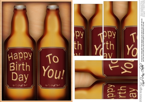 A5 Happy Birthday, To You!  Beer Gift Set Pyramage Topper