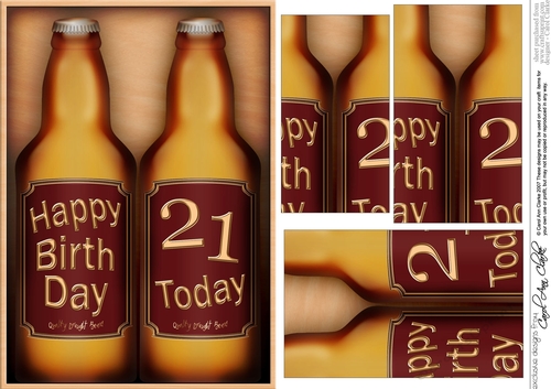 Happy Birthday, 21 Today!  Beer Gift Set Pyramage Topper