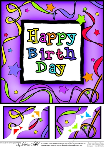 8 x 8 Birthday Scalloped corner Topper