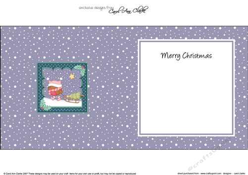 Christmas Bobbin Robin has a Christmas Tree insert square landscape