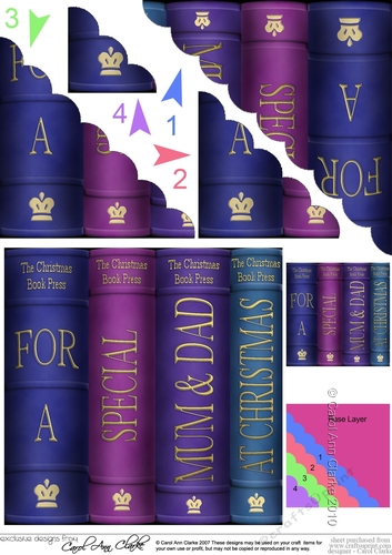For a Special Mum & Dad at Christmas Books Scallop Corner side stacker Topper