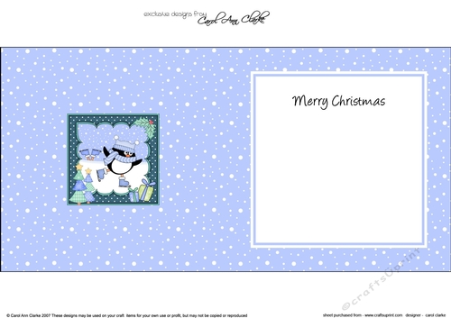 Christmas Pip Penguin goes Skating insert square landscape