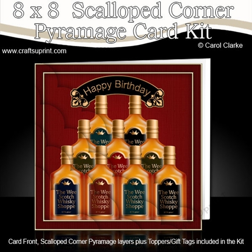 8 x 8 Birthday Whisky Scalloped Corner Kit