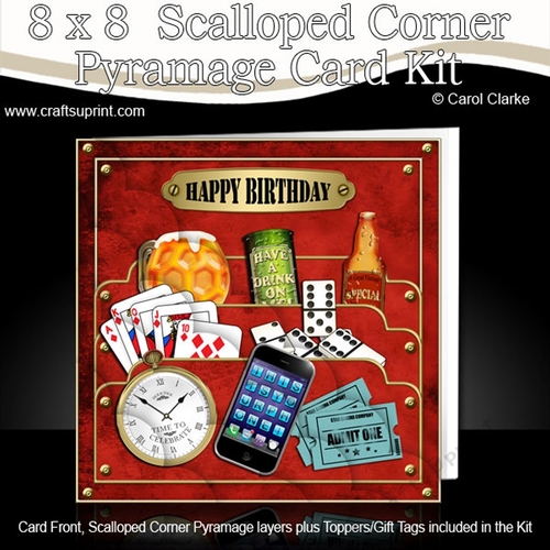 8 x 8 Birthday Just for Men Scalloped Corner Kit