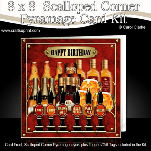 8 x 8 Birthday At the Pub Scalloped Corner Kit