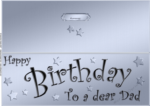 Large DL Birthday Dad quick Cut and Fold Card  