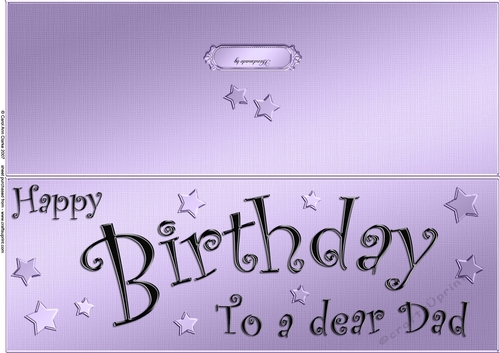 Large DL Birthday Dad quick Cut and Fold Card  