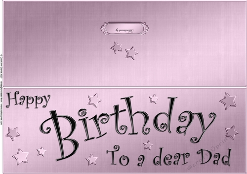 Large DL Birthday Dad quick Cut and Fold Card  