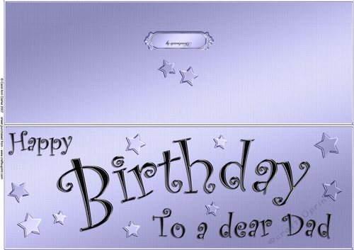 Large DL Birthday Dad quick Cut and Fold Card  