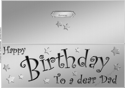 Large DL Birthday Dad quick Cut and Fold Card  