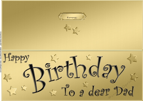 Large DL Birthday Dad quick Cut and Fold Card  