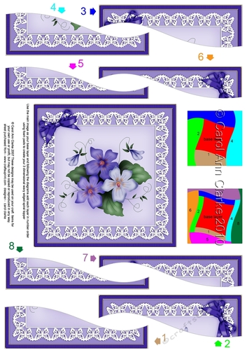 Pretty Viola Quick Card with Wavy Spiral Side Stacker