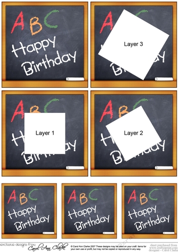 Happy Birthday Blackboard Twisted Tunnel Topper