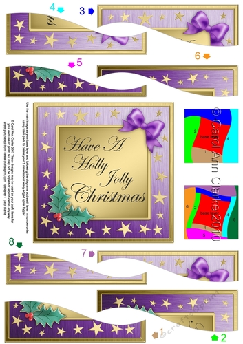 Elegant Christmas Quick Card with Wavy Spiral Side Stacker