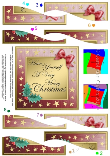 Elegant Christmas Quick Card with Wavy Spiral Side Stacker