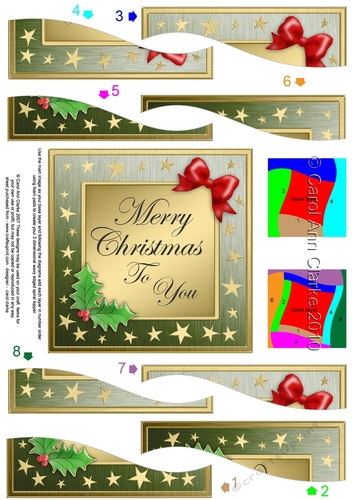 Elegant Christmas Quick Card with Wavy Spiral Side Stacker