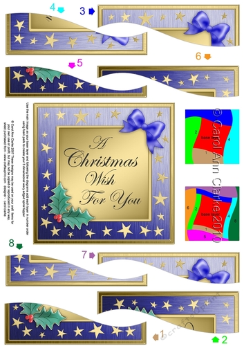 Elegant Christmas Quick Card with Wavy Spiral Side Stacker