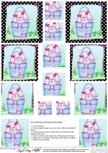 Cute Little Bon Bon the Poodle Poodle Pyramage sheet