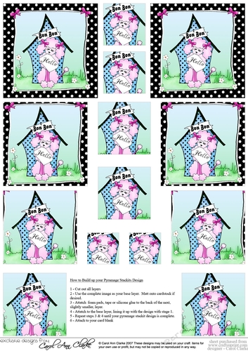 Cute Little Bon Bon the Poodle Poodle Pyramage sheet