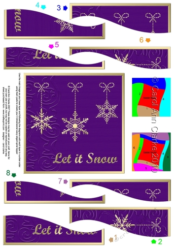 Christmas Let it Snow Snowflakes Wavy Spiral Side Stacker