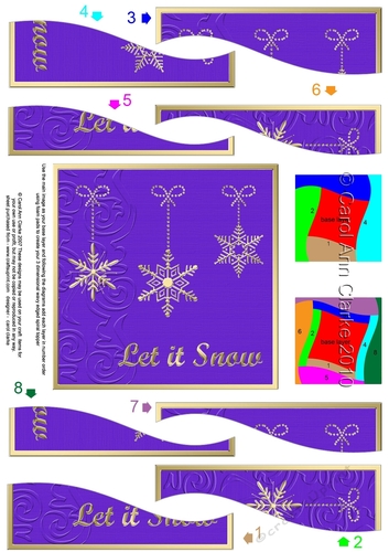 Christmas Let it Snow Snowflakes Wavy Spiral Side Stacker