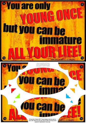 A5 Fun Novelty Senior Moment Scallop Corners & Pyramage