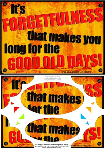 A5 Fun Novelty Senior Moment Scallop Corners & Pyramage