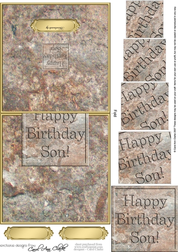 Birthday SON Set in Stone No-Hole Over the Edge & spiral pyramid