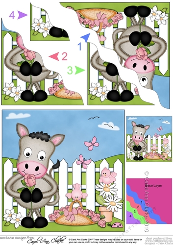 GiGi Horse has a Pretty Rose Wavy Corner side stacker Topper